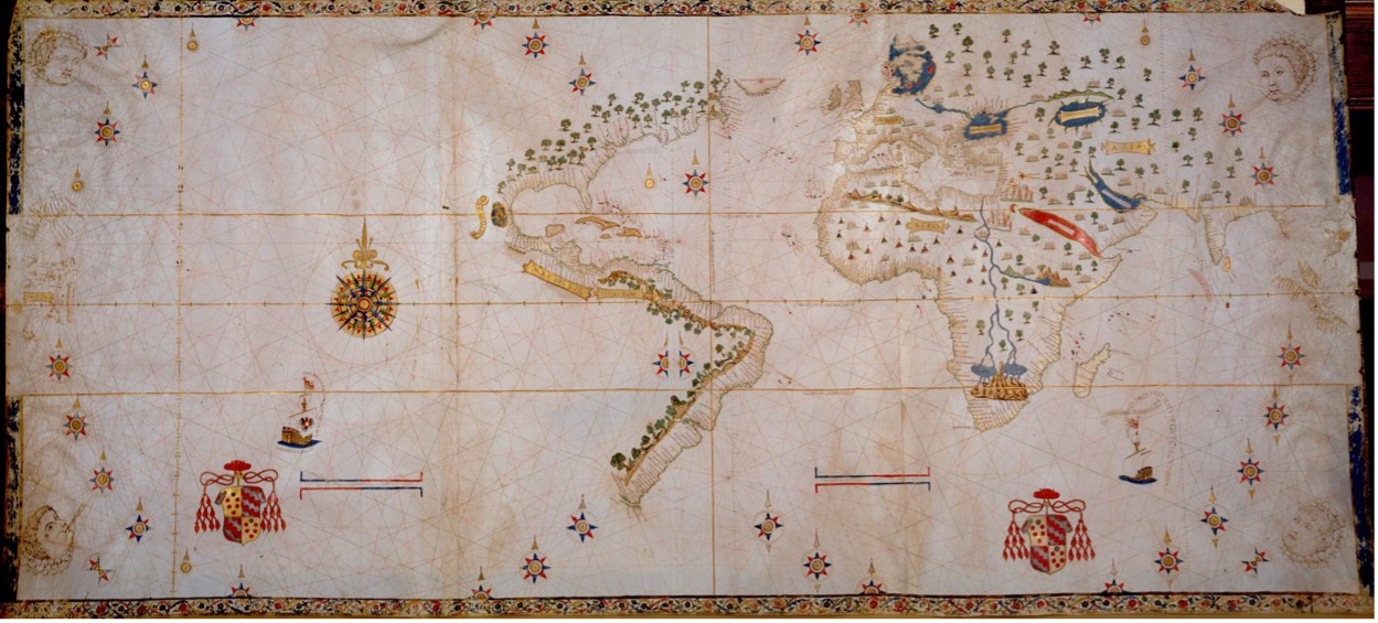 A map of the world known to Magellan in the sixteenth century.