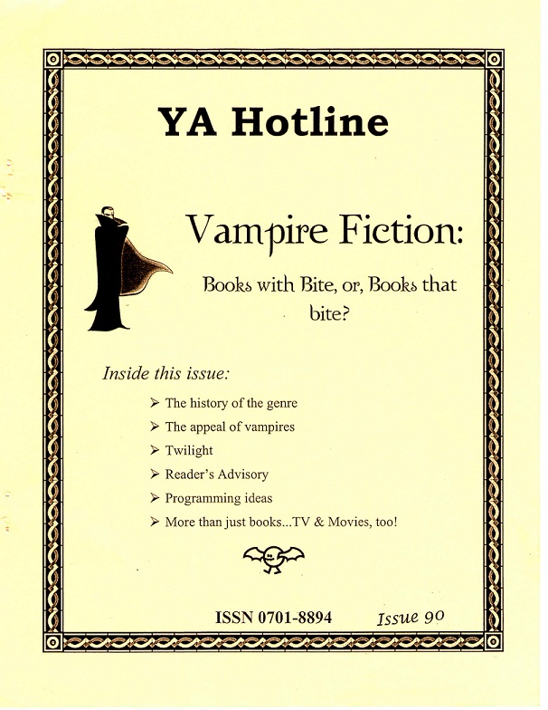 					View No. 90 (2010): Vampire Fiction: Books with Bite, or, Books that Bite?
				